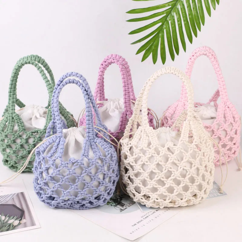 Sac de plage tricoté