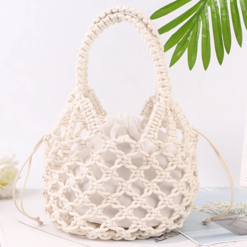 Sac de plage tricoté