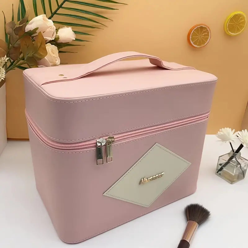 Trousse de maquillage étanche de grande capacité pour les voyages et les cadeaux