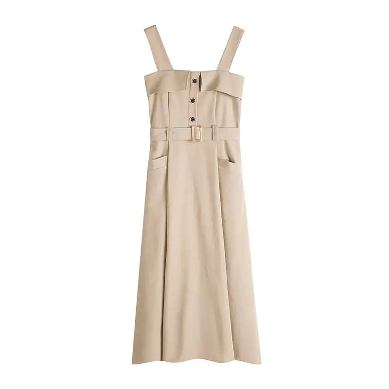 Robe salopette style western en velours côtelé