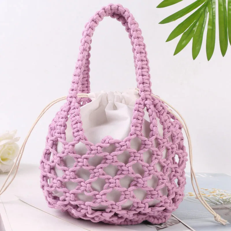 Sac de plage tricoté