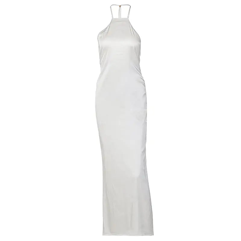 Jupe midi slim à dos nu et lien à nouer