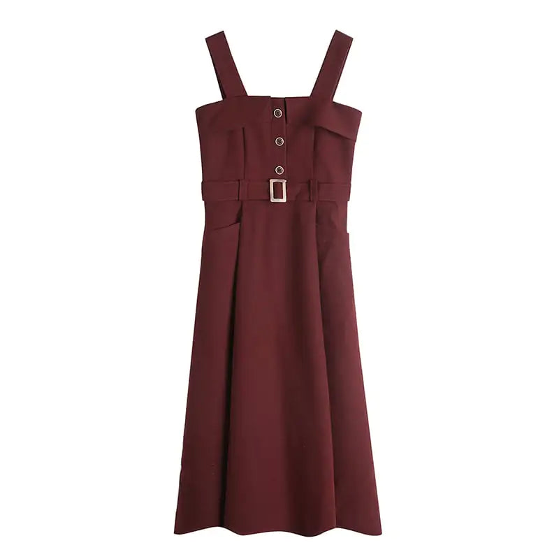 Robe salopette style western en velours côtelé