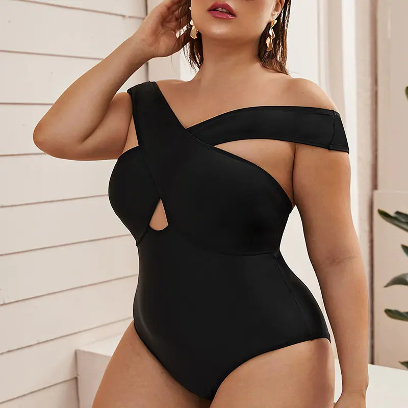 Maillot de bain une pièce siamois grande taille pour femme