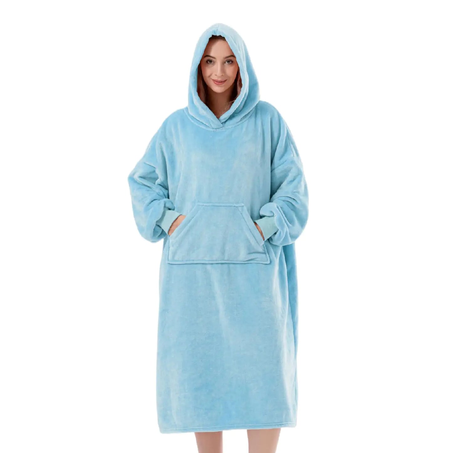 Sweat à capuche surdimensionné et confortable doublé en sherpa pour femmes/enfants/hommes