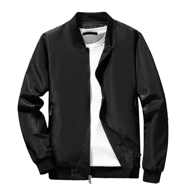 Veste de baseball zippée à col montant et poches pour homme