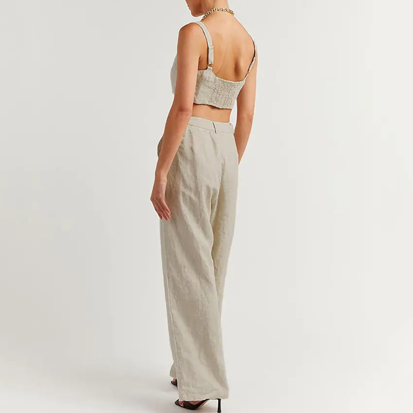 Ensemble chic d'été en coton et lin