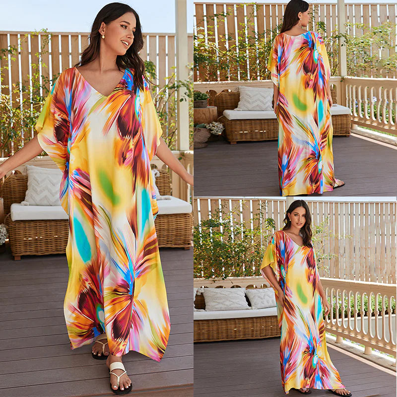 Robe de plage en coton pour femme