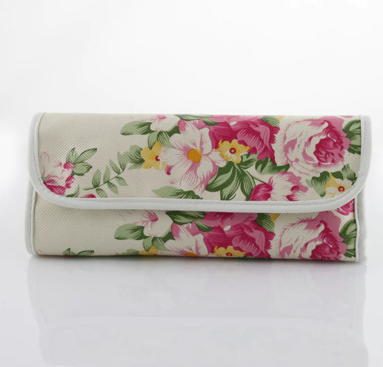 Ensemble de 12 pinceaux de maquillage roses