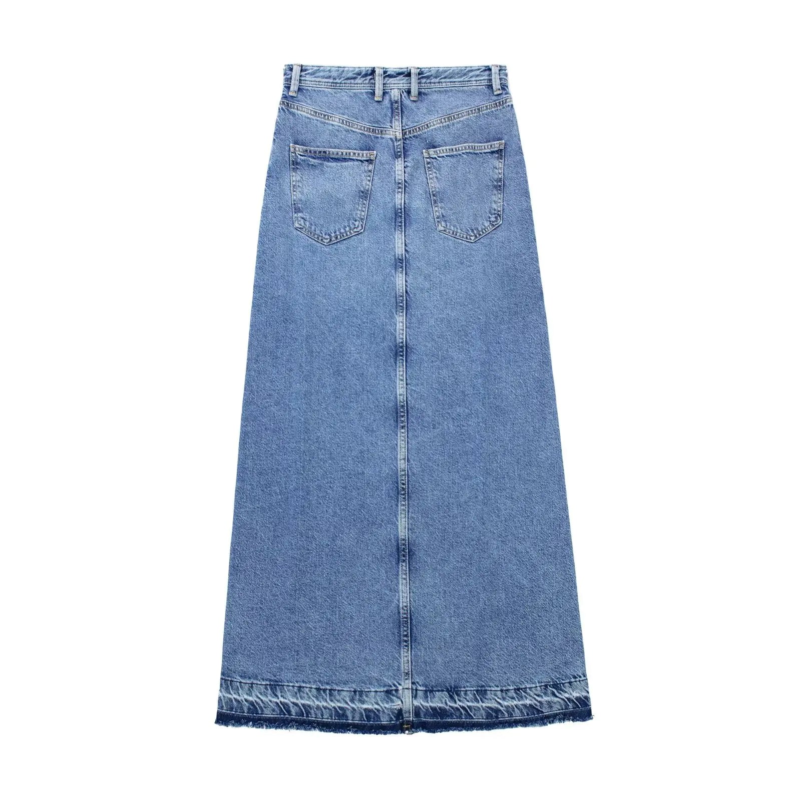 Jupe mi-longue en jean pour femme