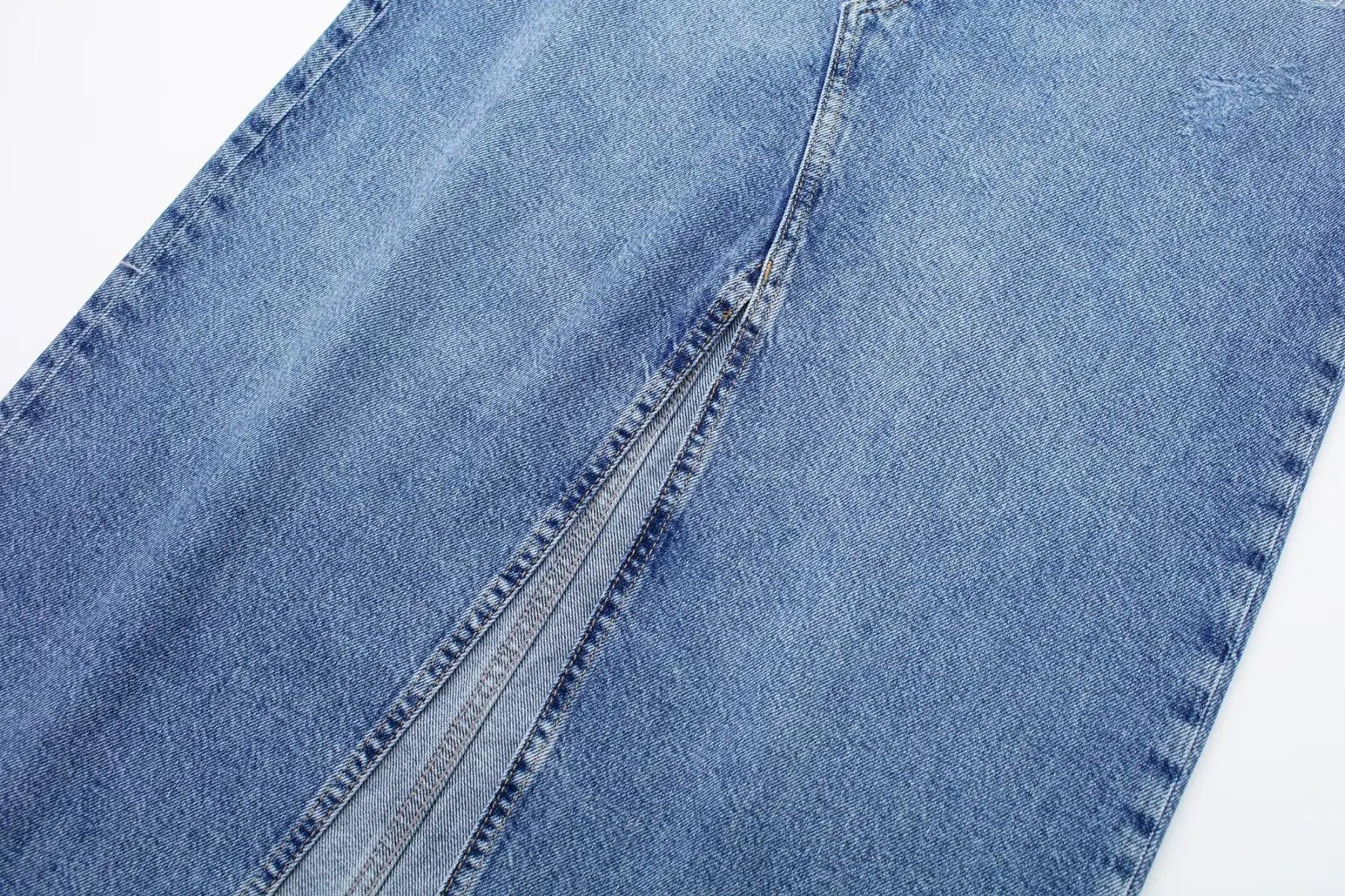 Jupe mi-longue en jean pour femme