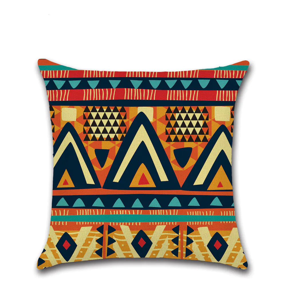 Bohemian Car Seat Cushion and Linen Pillow Cover