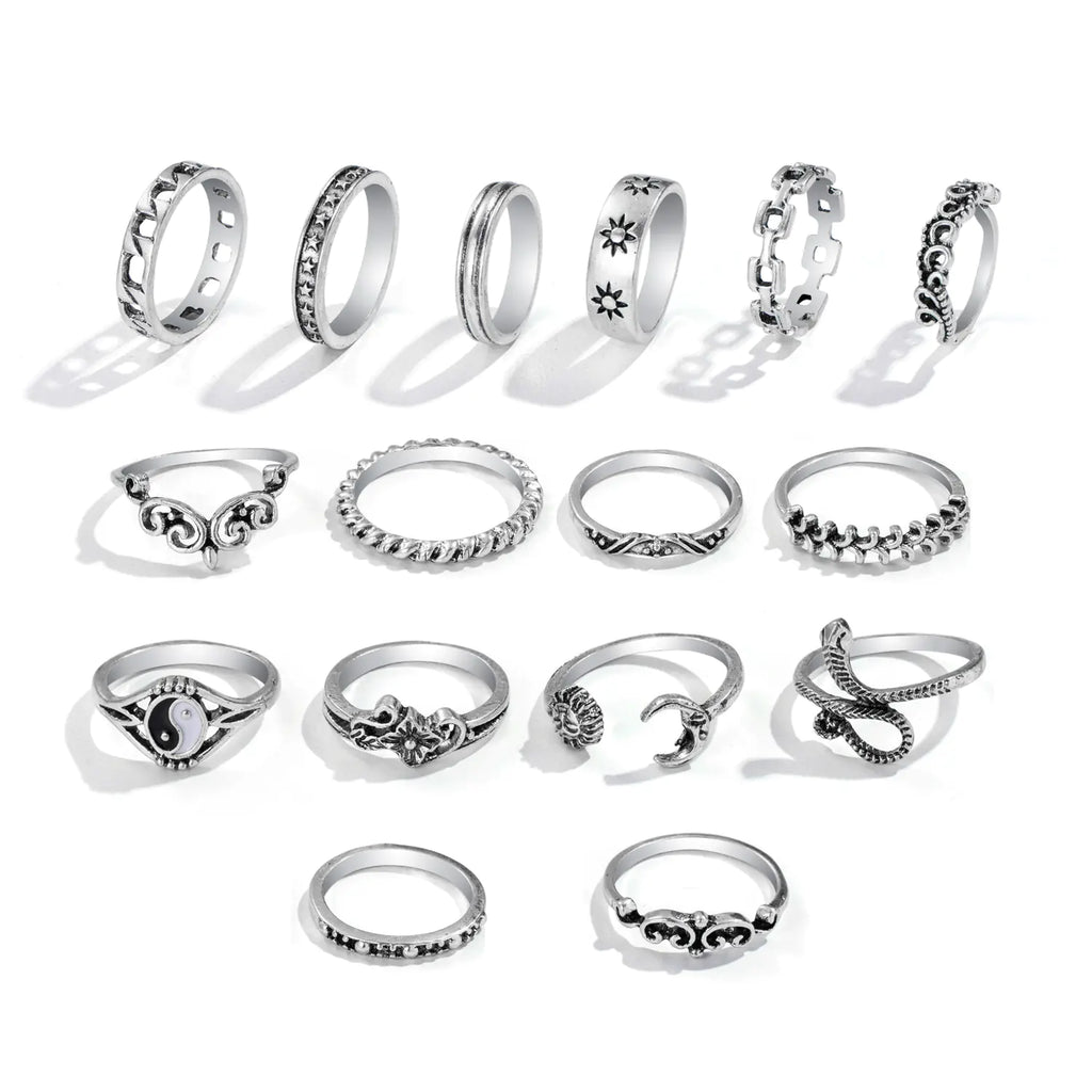 Bague tendance rétro personnalisée avec motif en relief