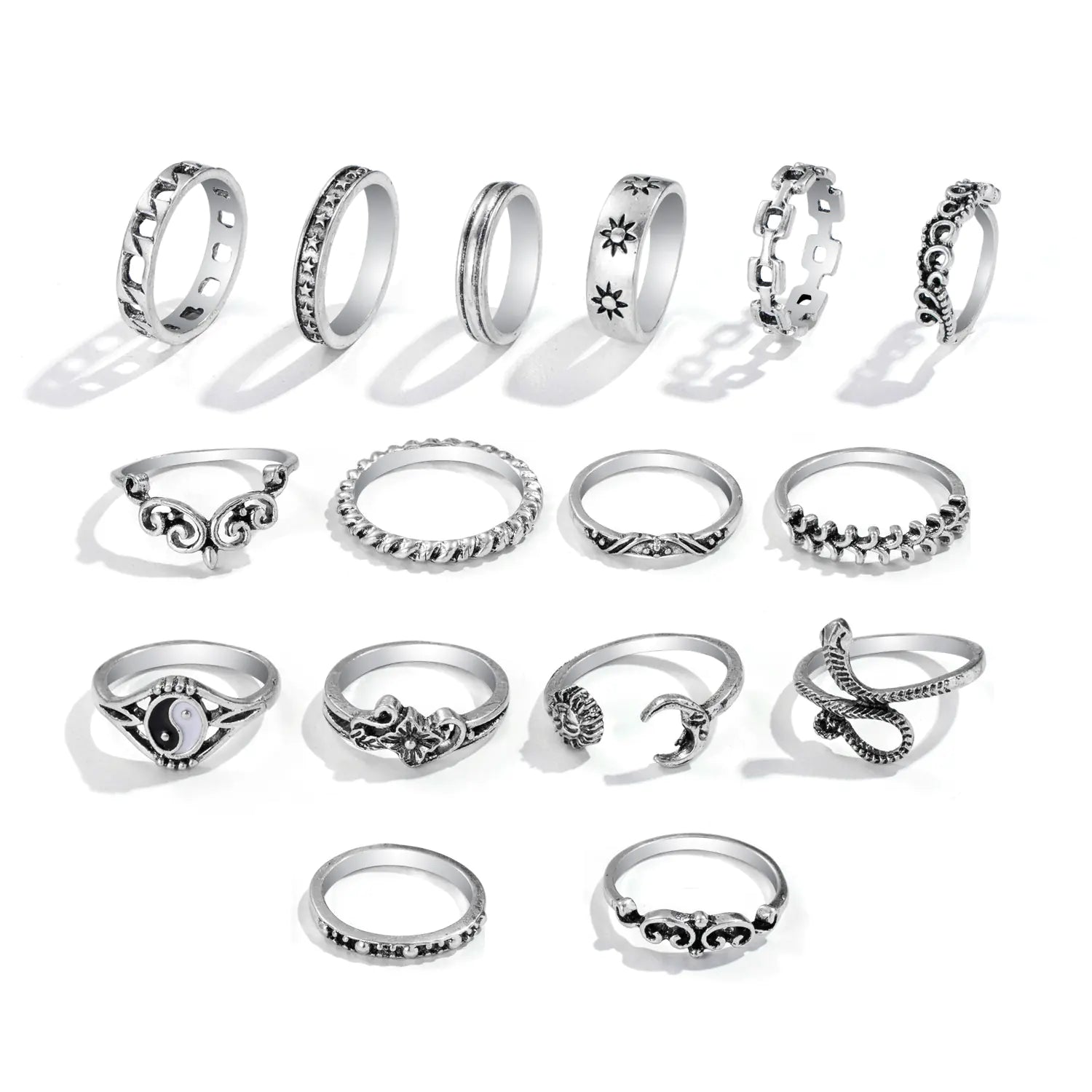 Bague tendance rétro personnalisée avec motif en relief