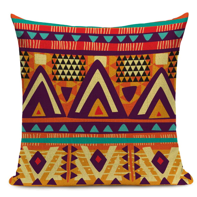 Bohemian Car Seat Cushion and Linen Pillow Cover