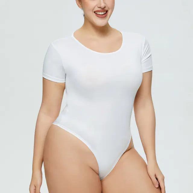 Body à manches courtes pour femme grande taille