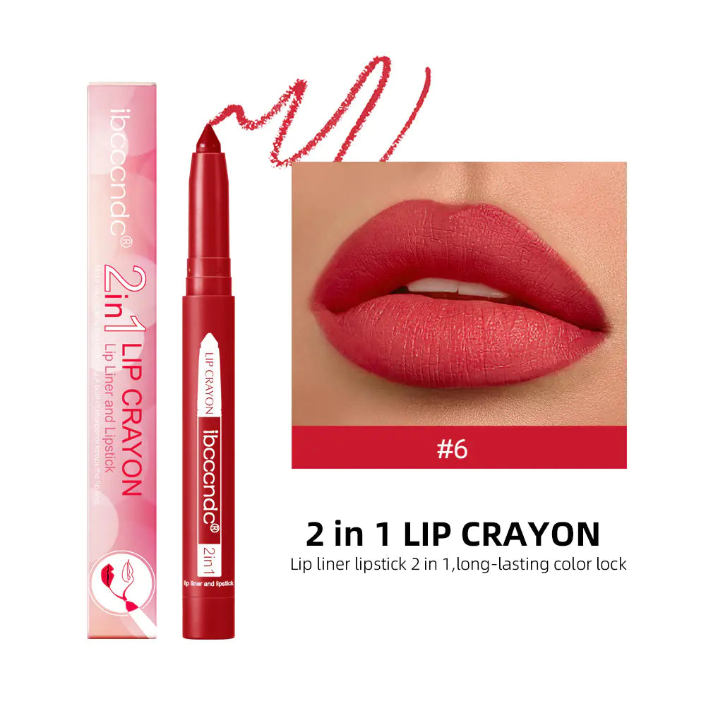 Duo de crayons à lèvres mats et waterproof longue tenue