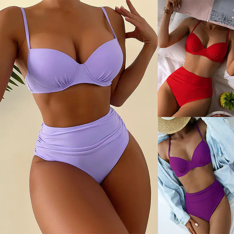 Maillot de bain bikini fleuri pour femme - Deux pièces