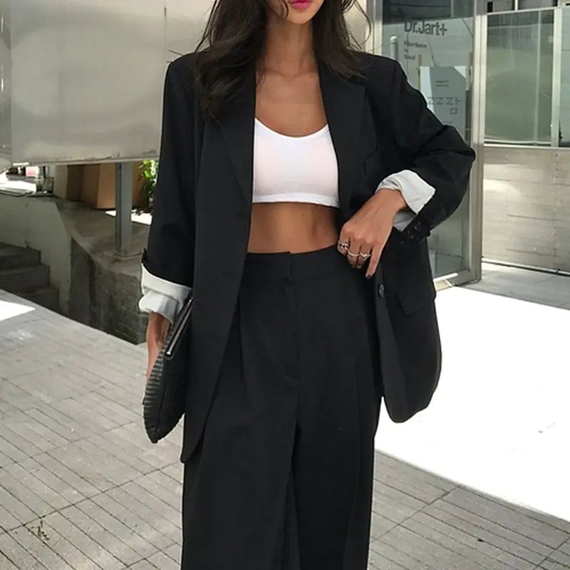 Blazer ample, ensemble de costume
