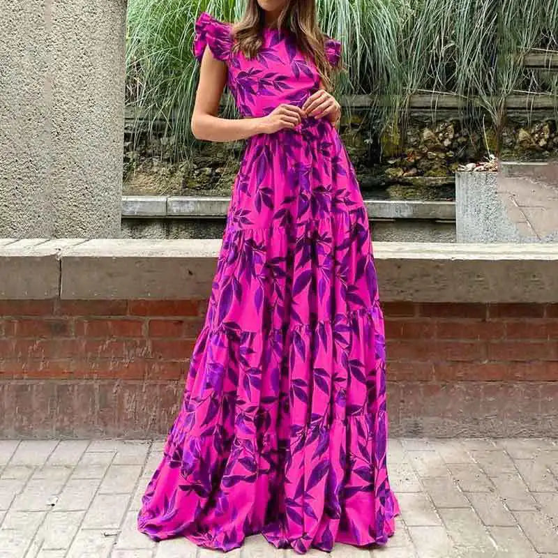 Robe longue fleurie