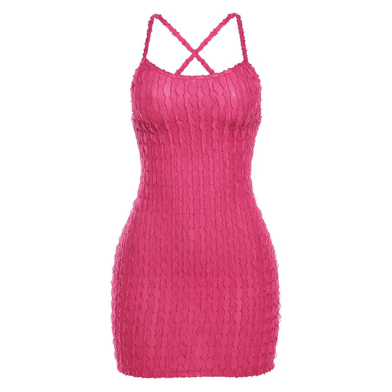 Robe dos nu couleur unie