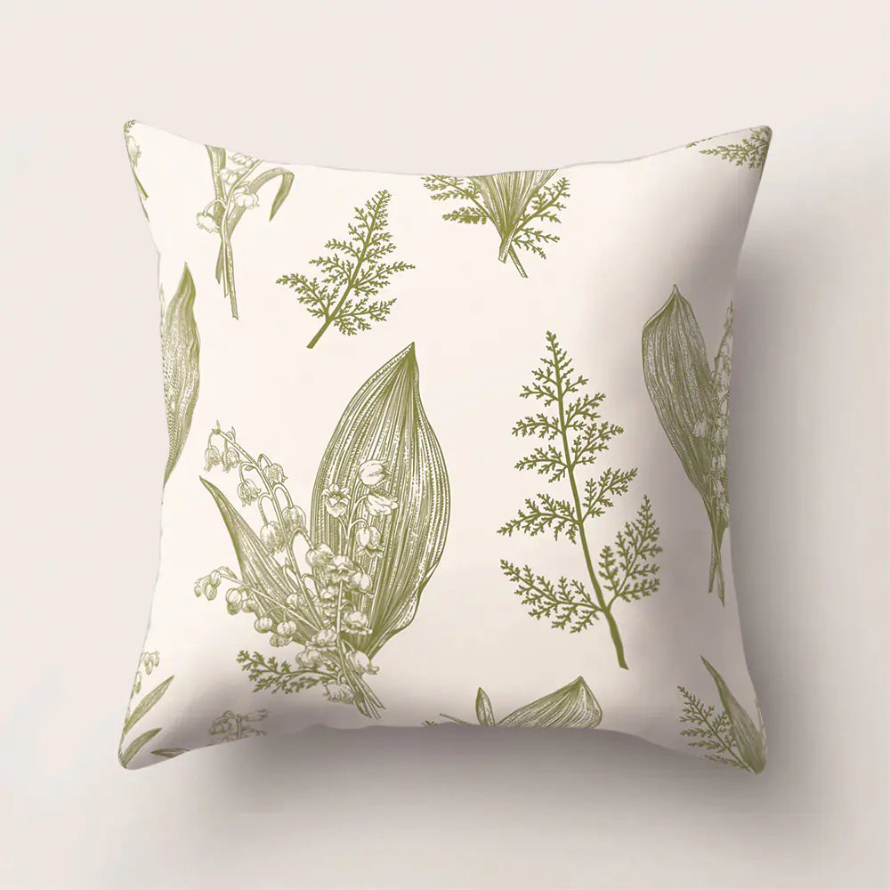 Tropical Rainforest Leaf Animal Print Cushion Cover