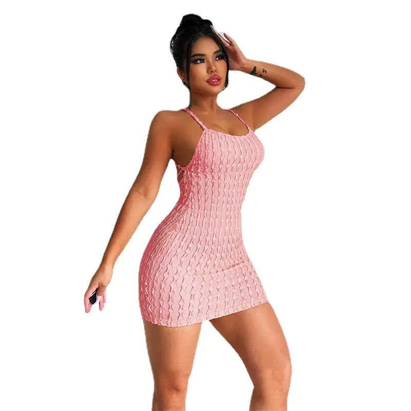 Robe dos nu couleur unie