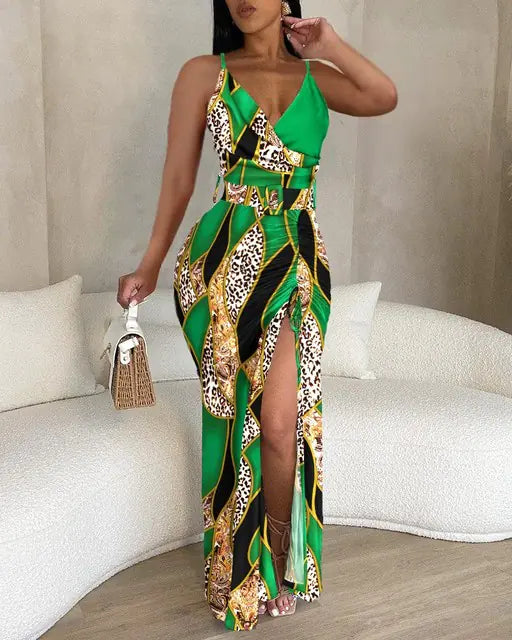 Robe décontractée à col en V