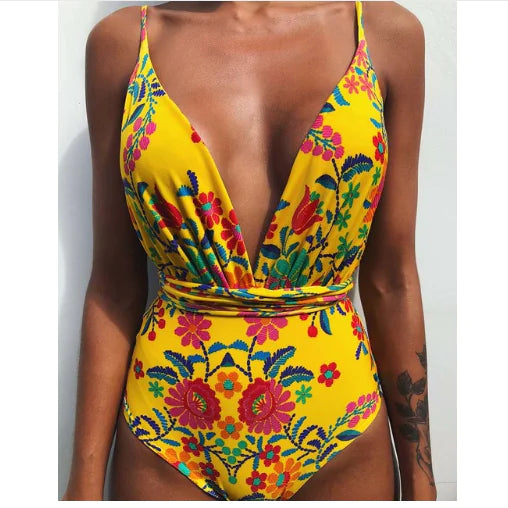 Maillot de bain une pièce dos nu sexy pour femme