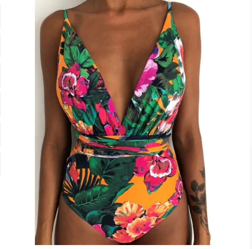 Maillot de bain une pièce dos nu sexy pour femme
