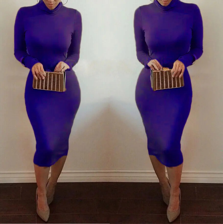 Autumn Winter Bandage Dress & Long Sleeve Nightclub Dress