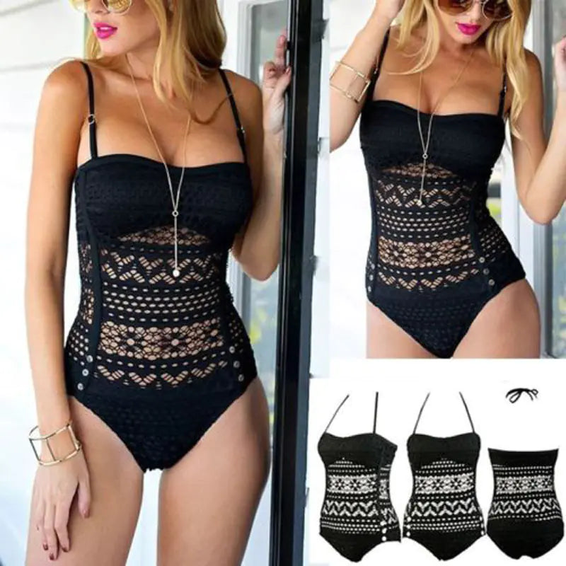Maillot de bain une pièce en dentelle