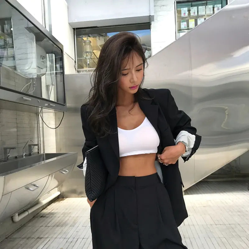 Blazer ample, ensemble de costume