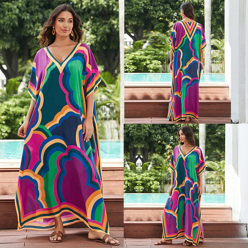 Robe de plage en coton pour femme