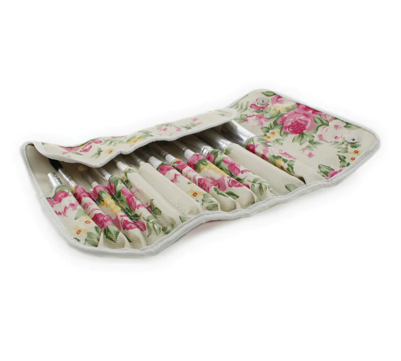 Ensemble de 12 pinceaux de maquillage roses