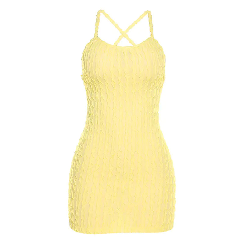Robe dos nu couleur unie