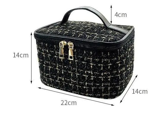 Trousse de maquillage de grande capacité pour femme, idéale pour le rangement en voyage