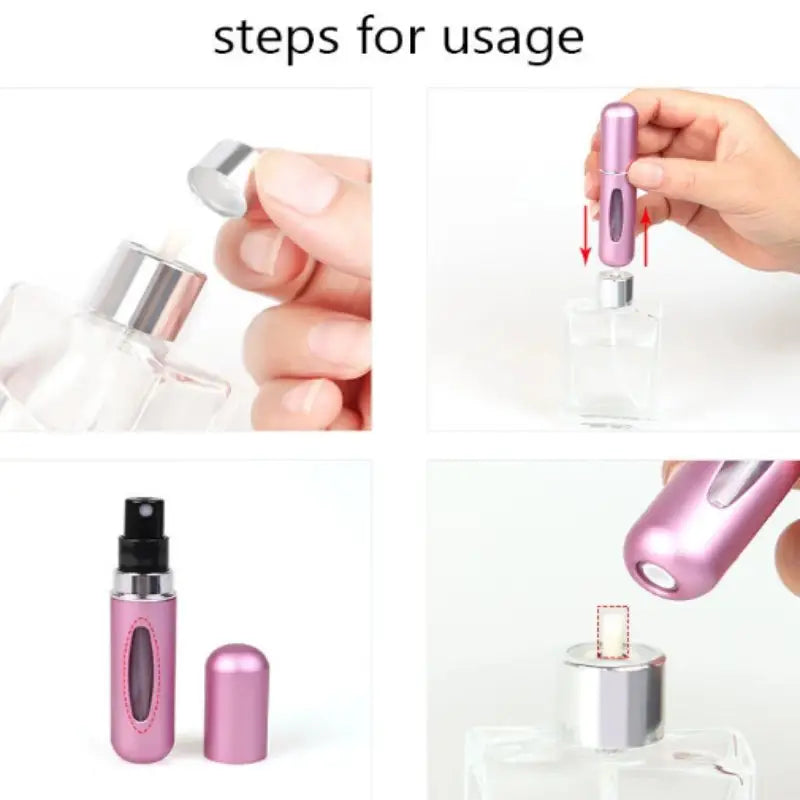 Mini flacon vaporisateur de parfum rechargeable portable 5 ml