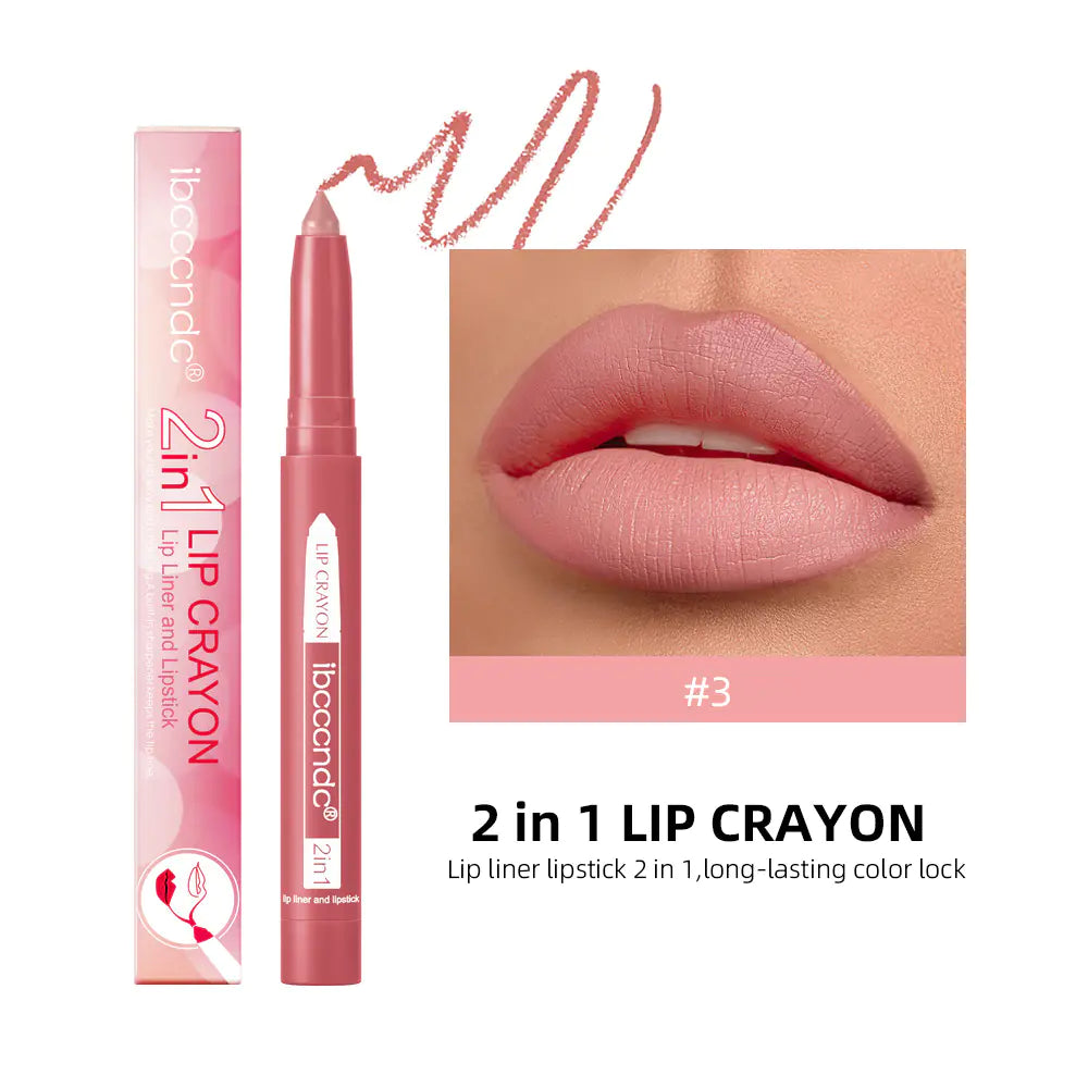 Duo de crayons à lèvres mats et waterproof longue tenue
