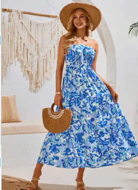 Robe longue imprimée élégante