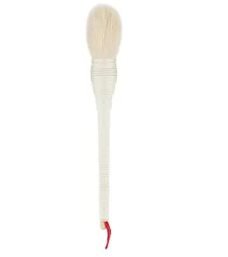 Pinceau à poudre et pinceaux de maquillage en laine de rotin avec manche en bois
