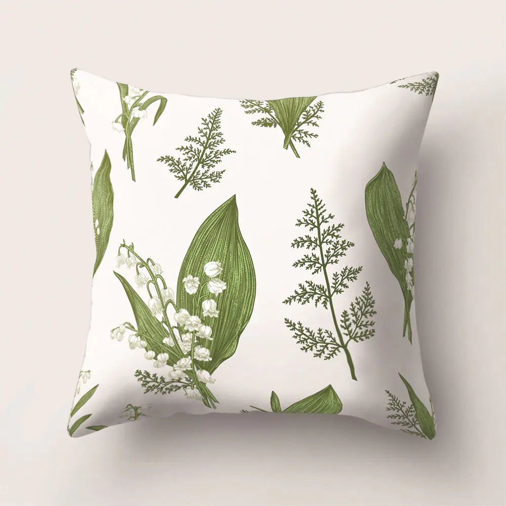 Tropical Rainforest Leaf Animal Print Cushion Cover