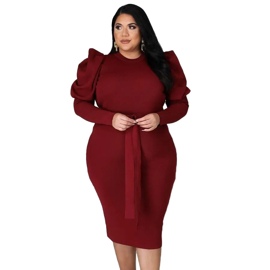 Robe ajustée grande taille pour femme