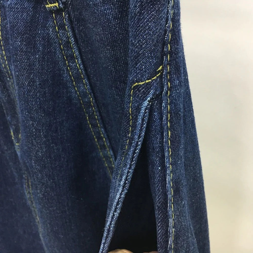 Jupe en jean mi-longue décontractée