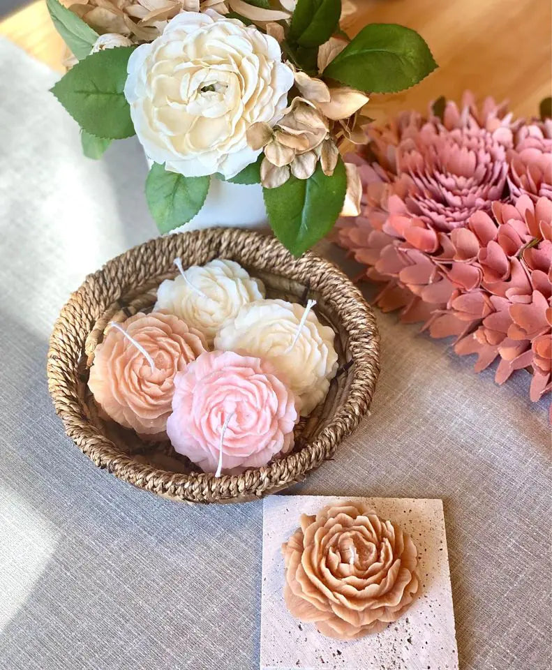 Bougie parfumée à la cire de soja et à la pivoine