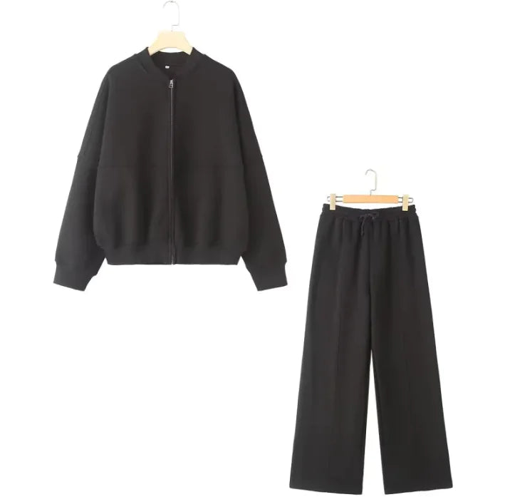 Veste et pantalon bomber zippés