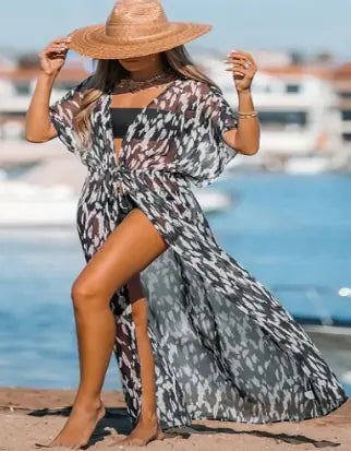 Tenue de plage imprimé Leopard