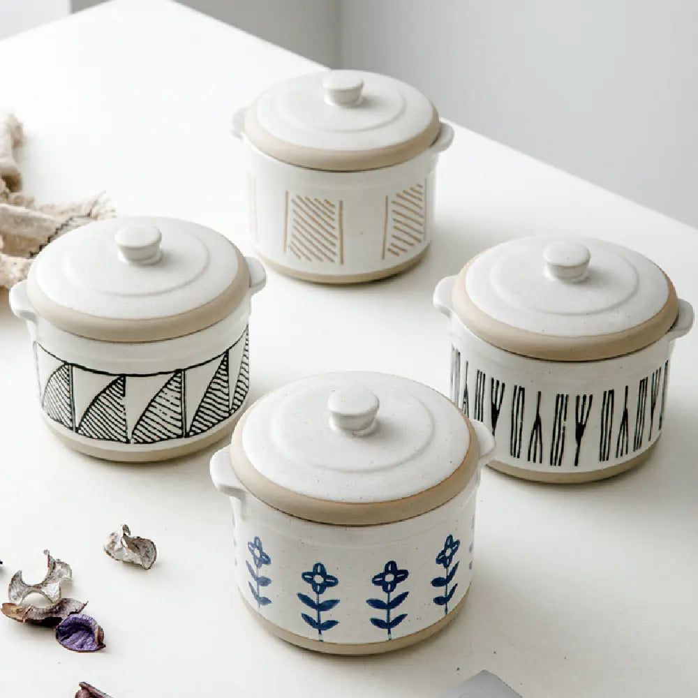 Tasse à ragoût en céramique en forme de nid d'oiseau pour une personne