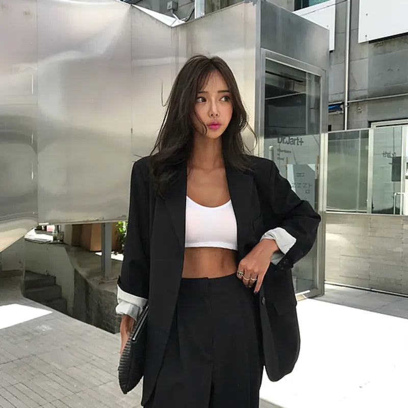Blazer ample, ensemble de costume