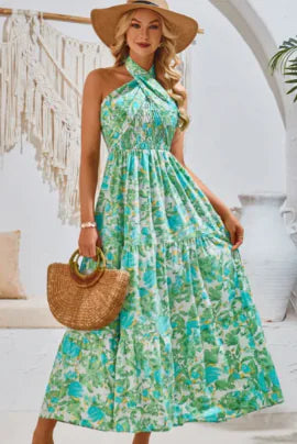 Robe longue imprimée élégante